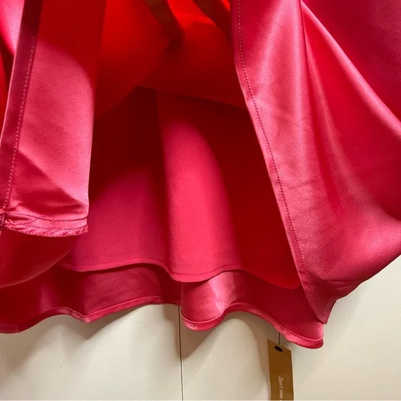 Reformation Nevaeh strapless maxi dress with cutout in Flambé pink Med NWT - Picture 6 of 11